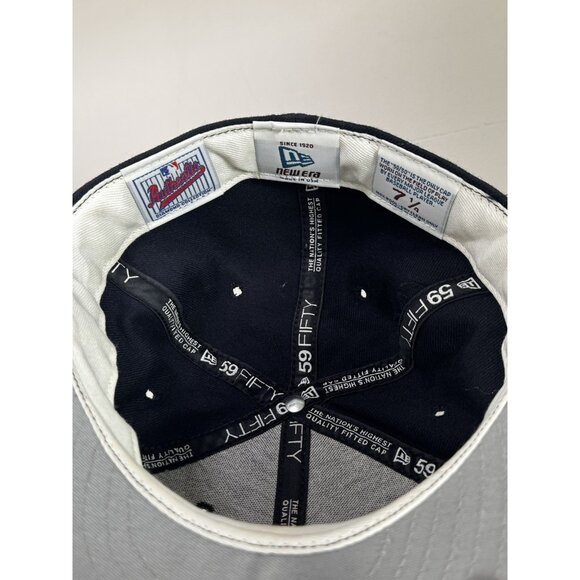 Vintage 90s Y2K New Yankees NY Navy 59/50 - 7 1/4 1998 World Series Baseball Cap - Picture 7 of 15